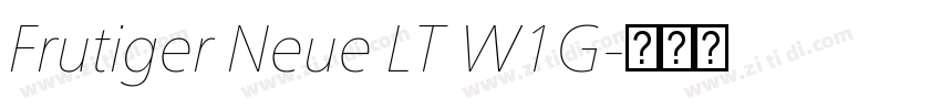 Frutiger Neue LT W1G字体转换